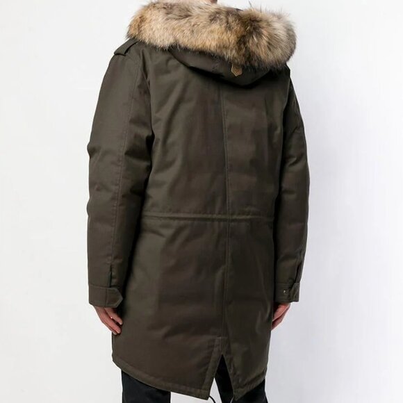 Mackage Men's MORITZ rabbit fur-lined twill parka with removable silver fox fur - Picture 2 of 12